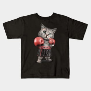 CAT BOXING Kids T-Shirt